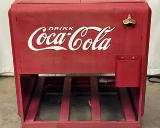 Embossed Metal Coca-Cola Ice Chest Box, 31in x 34in