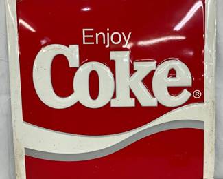 Emb. Enjoy Coca-Cola Metal Sign, 24in x 24in