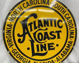 Atlantic Coast Line Railroad Sign 22 inches 