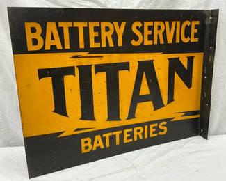 Titan Battery Service DS Flange Sign, 24×18
