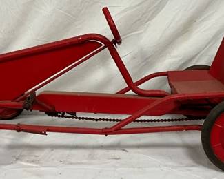 Red Metal Pedal Car with Chain Drive
