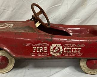 Red Fire Chief Pedal Car, 36 inches
