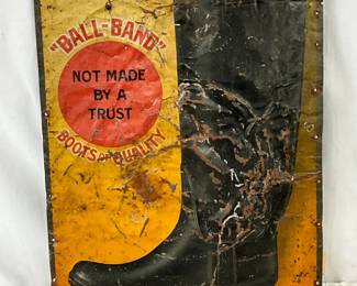 ‘Ball-Band’ Boots Sign, 11in x 18in