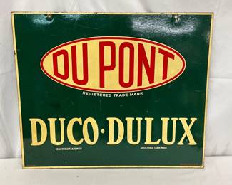 Du Pont Duco-Dulux Painted Metal Sign, 24×20