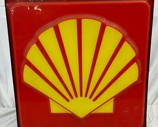 Shell Gasoline Lexan Can Sign, 26in x 26in x 6in