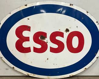 Large SS Porc. Esso Sign, 88×59 