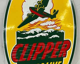 SSP Clipper Gasoline Sign, 18 x 30 Inches - contemporary 