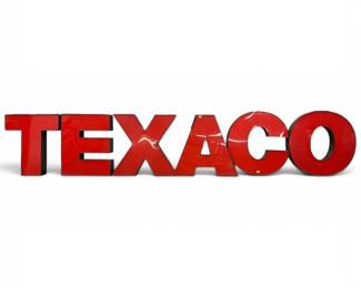 Texaco Red Letter Sign, 14ft Long, 32in Tall