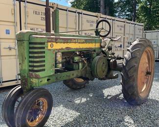 Early Tractor with Steel Spoked Wheels