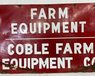 SSP Coble Farm Equipment Co. Sign, 61in x 36in