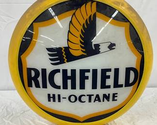 Richfield Hi-Octane Plastic Gas Pump Globe, 16in Diameter