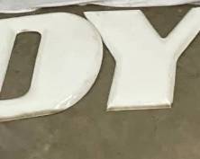 Porc. Goodyear Letters with Missing ‘G,’ 26×24 Inches