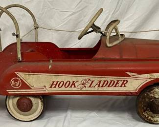 AMF Hook and Ladder Pedal Car - Fire Truck with Bell, 40 inches