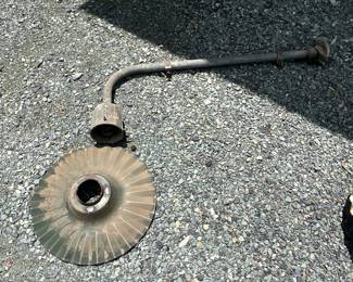 Porc. Morning Glory Shade with Pipe-Style Hanger