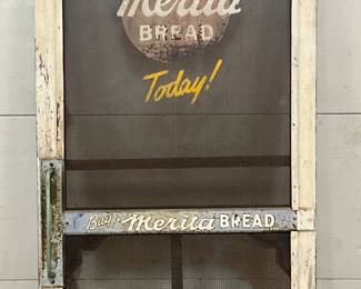Early Merita Bread Screen Door w/ Door Push, 79in x 32in