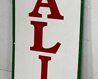 SS Sinclair Opaline Vertical Sign, 15in x 60in, Contemporary 