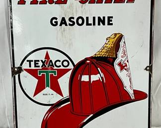 Texaco Fire-Chief Gasoline SSP Pump Plate, 12x18in