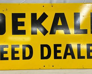 Dekalb Seed Dealer Metal Sign, 30in x 15in