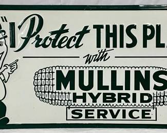 Emb. Mullins Hybrid Service Metal Sign, 20in x 9 1/2in