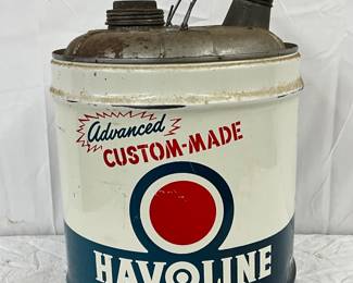 Havoline 5g. Metal Motor Oil Can 