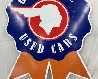 DS Goodwill Used Cars Metal Sign with Ribbon Design, 42×58 