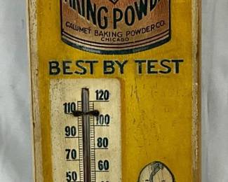 Calumet Baking Powder Wooden Thermometer, 6in x 22in