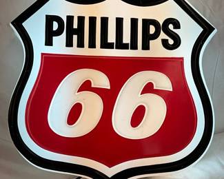 Phillips 66 Shield Lighted Wall Sign, 33in by 33in