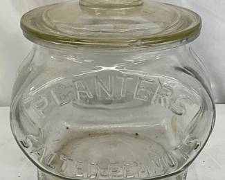 Early Planters Glass Peanut Jar with Lid, 8in x 8in