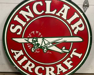 DS Porc. Sinclair Aircraft Sign with Ring,  48 inches - Contemporary 