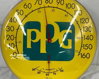 PPG-Branded Thermometer with Humidity Gauge, 18in