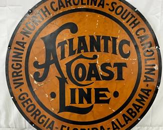 Atlantic Coast Line Round Metal Sign, 30 Inches