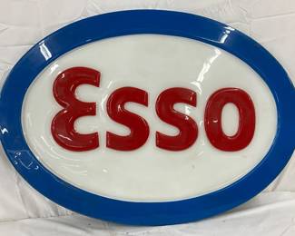 Emb. Esso Lexan Sign, 42in x 30in