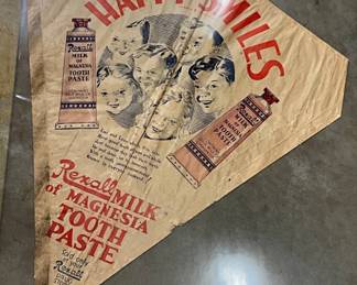 Early Rexall Kite Promoting Milk of Magnesia Toothpaste, 38×29 