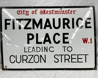 SSP ‘Fitzmaurice Place’ Street Sign,  35 x 24 Inches