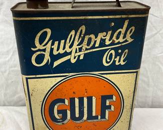 1g. Slim Size Gulfpride Oil Can with Original Cap