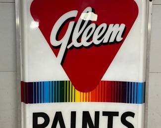 Gleem Paints Lexan Sign with Aluminum Frame, 36in x 49in