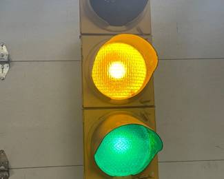 Traffic Stoplight on Cast Base, 11in x 95in