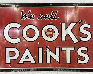 DSP Cook’s Paints Sign , 36 x 24 Inches