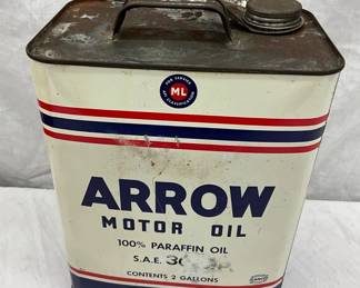 2g. Arrow Motor Oil Metal Can