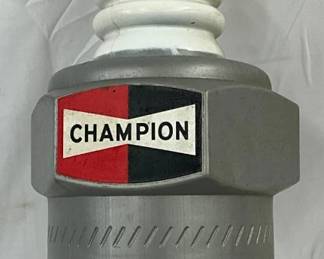 Champion Spark Plug Plastic Store Display, 8in x 22in