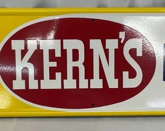 1973 Kern’s Bread Sign, 31 x 8 Inches, Lynchburg, VA 
