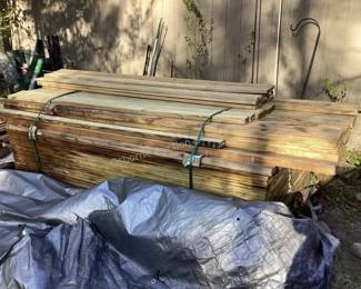 Large treated lumber bundle