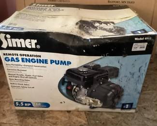 Simer 5.5 HP gas engine pump