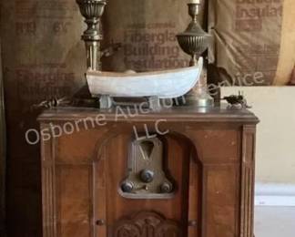 Vintage radio cabinet