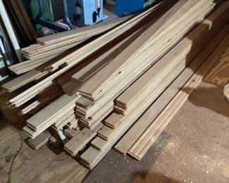 Pile of 2x3/4" x 65” red oak boards