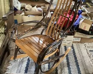 Amish style hickory rocker