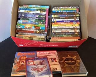 Several boxes of movies