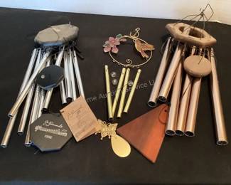 Several windchimes (all displayed inside)