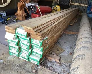 Potlatch tongue & groove white cedar boards