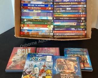 Several boxes of movies